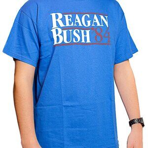 NEW Reagan Bush '84 President Republican Campaign T-shirt S-3XL Royal Blue